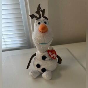 TY Beanie Babies Disneys Frozen Olaf Snowman Medium Plush 8" w/Tag!!!